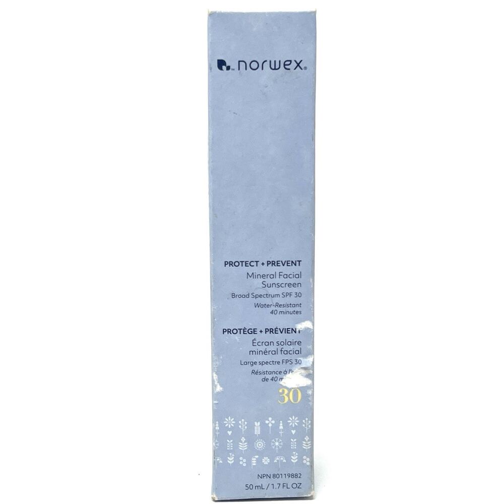 NEW Norwex PROTECT + PREVENT Mineral Facial Sunscreen SPF 30 UVA UVB Exp 2/26
